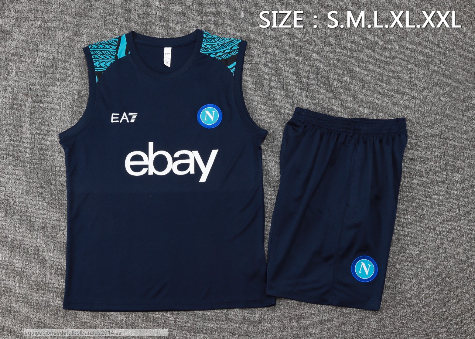 Nuevo Entrenamiento Sin Mangas Conjunto Completo Napoli 24/25 I Azul Baratas